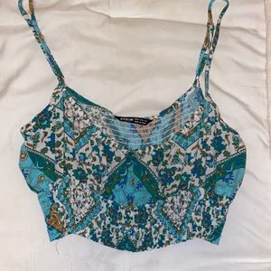 CROPPED PAISLEY GOING OUT TOP sz m